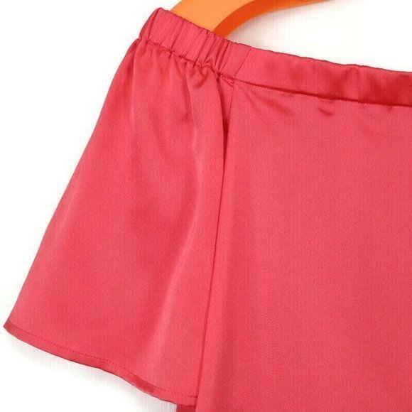 INC International Concepts Off The Shoulder Blouse Shirt Top Coral Pink M Medium - Picture 5 of 9